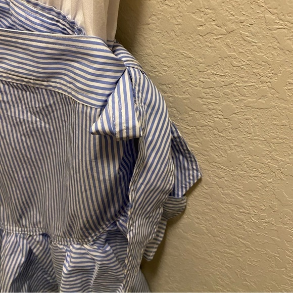 Veronica Beard White & Blue Addyson Dress Size M New With Tag - Picture 10 of 12